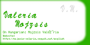 valeria mojzsis business card